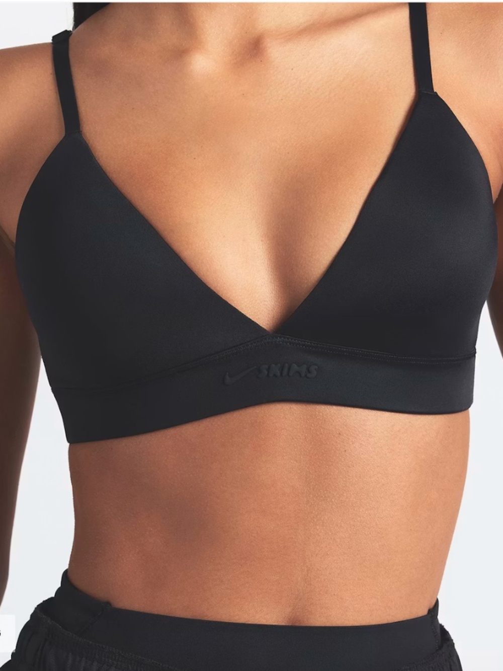 NikeSKIMS SHINE Triangle Bra - Obsidian - Sz M